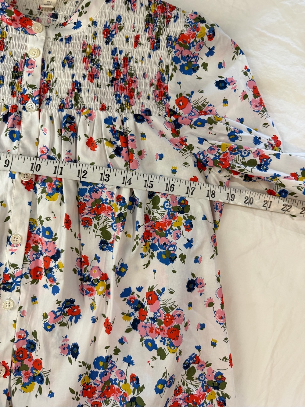 BODEN Helena Cotton Blouse White Floral 8 - Picture 10 of 13